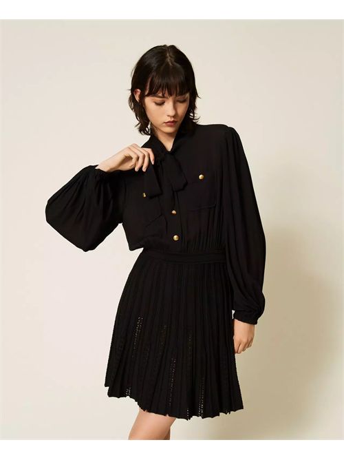Abito corto con gonna in maglia TWINSET | TP3081/00006
